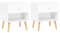 IDMarket - Lot de 2 Tables de Chevet Emmie scandinaves 1 tiroir avec Niche Blanc