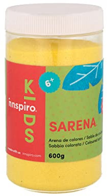 INNSPIRO Sable de couleur jaune fort 600 gr, pour décoration et artisanat