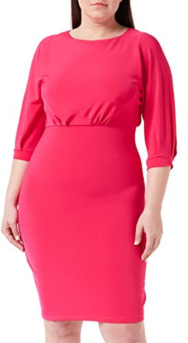 Pinko Alda Vestido de Neopreno Fluido Informal, P87_Fucsia, 50 para Mujer