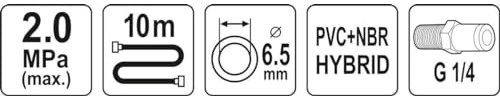 YATO Schlauchleitung Druckluftkompressor YT-24230 10m