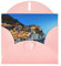 Pink Italien Meer bei Sonnenuntergang, hochwertige Perlenpapier-Grußkarte, 10,2 x 15,2 cm, für Geburtstagskarte, Valentinstag, Hochzeitstag, Abschlussfeier, Einladungskarte usw.