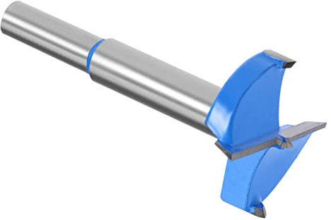 Kozelo Brocas Taladros Brocas - [38 mm] Tungsteno Carburo Barrena Abridor para Madera Muebles Bisagra Carpintería Uso, Vástago Redondo, Azul Oscuro