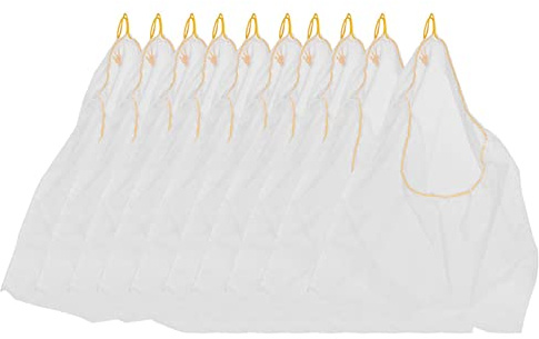 10 Stück Honigfilterbeutel,Lebensmittelqualität 120 Mesh Nylon Gaze Honig Filter Mesh Bag Wiederverwendbar Waschbar Entfernen Wachs und Pollen Verunreinigungen zum Abseihen Filtern Wachs Imkerzucht,