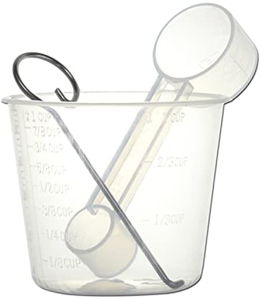 Queenom Bread Measuring Cup Kit - 3 Piece Set - Stainless Steel - Bread Maker Machine Accessories - Measuring Cup, Spoon, Paddle Removal Tool