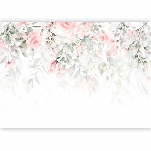 murando - Carta da Parati Moderna Spessa per Soggiorno, Rosa, 450x315 cm | Fotomurali in TNT, Spessore Maggiore, Decorazione da Muro XXL, Carte da Parati Moderne, Fiori, Produzione Europea