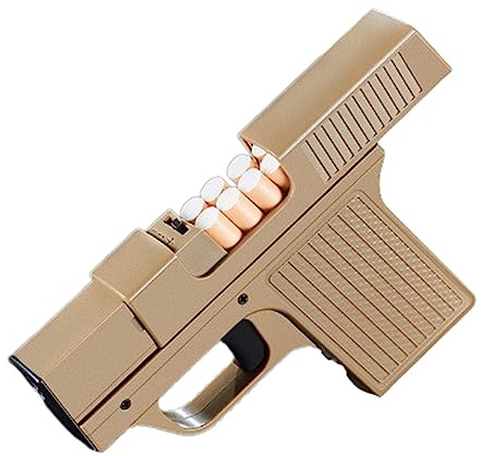 Briquet Rechargeable Gaz Jet Flamme Torche Pistolet Spitfire Coupe -Vent Homme pour Fumer (sans Carburant)(B)