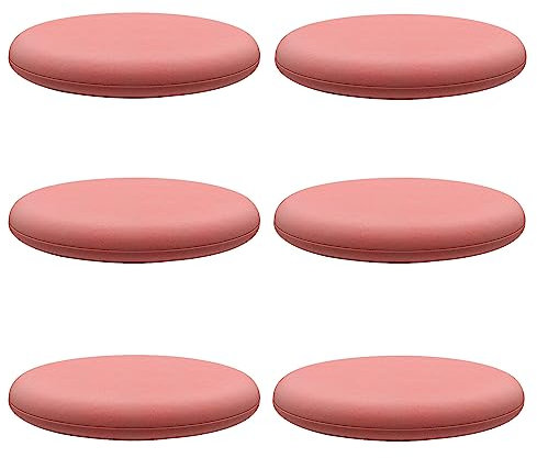 FDISDIFH Galette De Chaise Ronde pour Chaise Bistrot, 30cm-60cm AntidéRapante Coussin De SièGe Mousse à MéMoire, DéHoussable Coussins De Chaise D'IntéRieur,Rose,40cm(6 Pack)