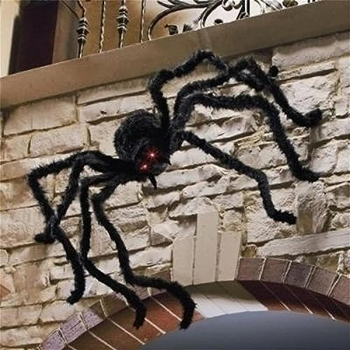 LOBOY Halloween Spinne Groß, 150CM Riesen Spinne Deko Outdoor, Realistisch Gruselig für Garten, Indoor, Draußen