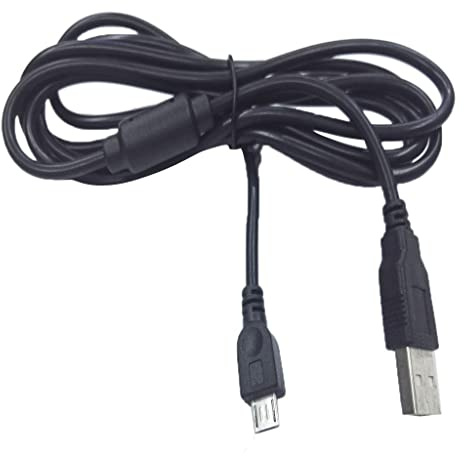 Tiuimk PS4 Controller Charging Cable 1.8M with Magnetic Ring - Black - 1.8M