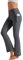 Glacspyg Damen Hose Schlaghose mit Taschen V-Taille Bootcut Sporthose Freizeithose Jogginghosen für Fitness Dunkelgrau XL