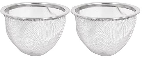 Fegtrty 2 filtros de metal para tetera de hojas de té, 70 mm de diámetro