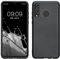 kwmobile Case kompatibel mit Huawei P30 Lite Hülle - Schutzhülle aus Silikon metallisch schimmernd - Handyhülle Metallic Grau