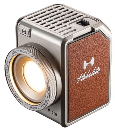 Hobolite Kit d'éclairage vidéo micro LED avec écran LCD, contrôle d'application, porte de bar, 6 gels de couleur, CRI/TLCI 96+, éclairage portable 2700-6500 K