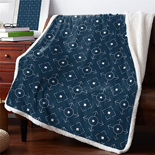 Boho-Bedruckte Fleece-Decke für Betten, Sherpa-Überwurf, Decke für Erwachsene, für Schlafsofa, weiche Überwurfdecke (150 x 200 cm)
