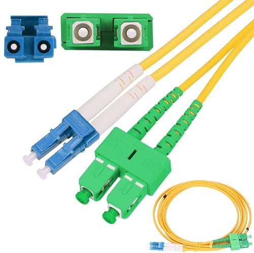 EXTRALINK PATCHCORD SC/APC-LC/UPC SM G.652D DUPLEX 3.0MM, Glasfaserkabel 0,5M, Lichtleiterkabel, FTTH-Netze, LAN, WAN, WDM-Systeme, Glasfaser, LWL Kabel,PVC Lichtwellenleiterkabel