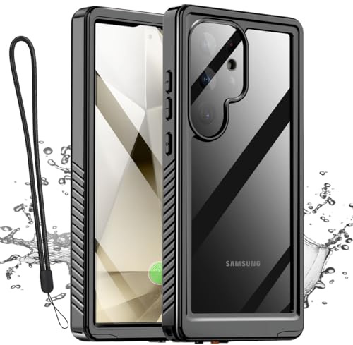 AICase Samsung Galaxy S24 Ultra Custodia Impermeabile Trasparente Proteggi Schermo Integrato, Antiurto, Certificato IP68 [Real 360] Completamente Sigillata Sott'Acqua per S24 Ultra 6.8