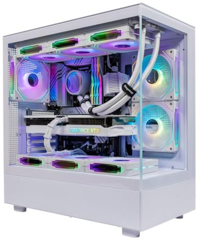 NEXTGENOEM SEGOTEP Endura Pro+ - Full View Dual Tempered Glass - Detachable Panels - ATX Gaming Mid Tower Computer Case - White Color