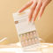 30 PCS White French Tip Press on Nails Glossy Almond Fake Nails Medium Nude False Nails Full Cover Stick on Nails for Women and Girls Daily Wear