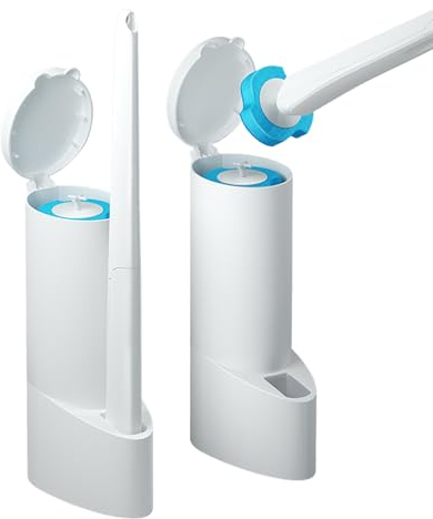 POVVFRTY Escobilla de baño desechable, sin rincones Muertos for Uso doméstico, escobilla de baño, Limpieza de inodoro/2423