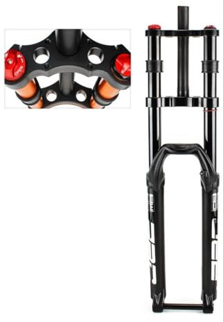 ITETONE Lega di alluminio MTB Air Fork 27.5/29 pollici, doppia spalla bici sospensione DH Downhill Forche 1-1/8 Tubo diritto Viaggio 150mm