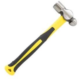 UNGFEI 4 PCS Ball Peen Hammer Set, 16oz+24oz+32oz+48oz, Ball Pein Hammer Set with Non Slip Rubber Handle, Long Handle Hammers, Metal Round Head Hammers for Home Industrial