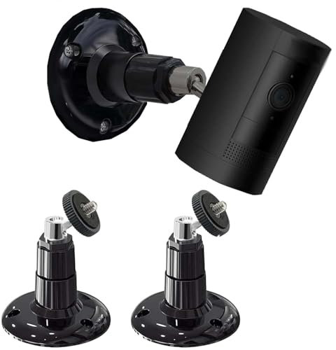 PAIKIUU Ring Camera Mount for Arlo, Wyze, Eufy & More - All 1/4 Thread Holes - Black