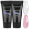 GZMAYUEN Polygel Poly Nägel Gel Weiß Rosa Nude Farben, 30ML Nail Extension Gel Acrylgel Nagelverlängerungs Gel für DIY Nageldesign Sets