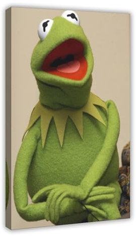 Poster auf Leinwand, Motiv: Kermit der Frosch, für Schlafzimmer, Landschaft, Büro, Raumdekoration, Geschenk, 50 x 75 cm