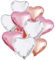 Palloncini Foil Cuore Colore, 10 Palloncini Rosegold Rosa Oro Dorato a Forma di Cuore 45cm Palloncini Cuore colore per Nozze, per Decorazione Romantica San Valentino Decorazione festa di compleanno