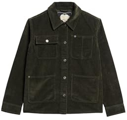 Superdry Damen Cord Chore Jacke Army Kaki 42