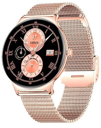 Cool Ultrathin Smartwatch + 2 Armbänder (Amoled, Anrufe, ultradünn), Rosa, Grande