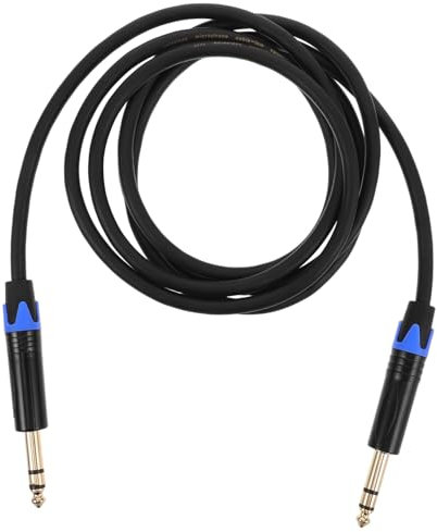 Kisangel Cable De Audio Balanceado Trs Macho A Macho De Alta Resistencia Para Guitarra. Cable De Instrumento Duradero Para Guitarra Eléctrica Y Bajo. Durabilidad.