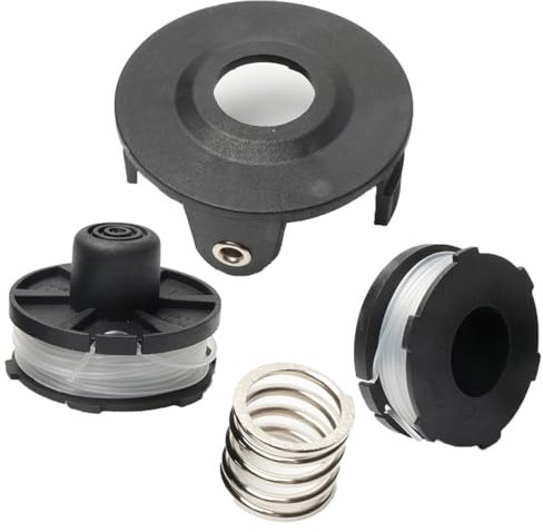 Bobine Filetée de Rechange pour Tondeuse à Gazon,Bobines de Fil Bobine,Compatible avec Makita 18V dur181 / RF/Z, 195858-1/196145-9(2 bobines+1 couvercle bobine+1 ressort)