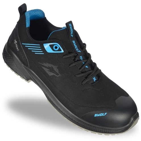 BWOLF Noir S3S Arbeitsschuhe Herren ESD S3 – Sicherheitsschuhe mit Verbundkappe und Kevlarsohle, wasserdicht, ölbeständig, rutschhemmend