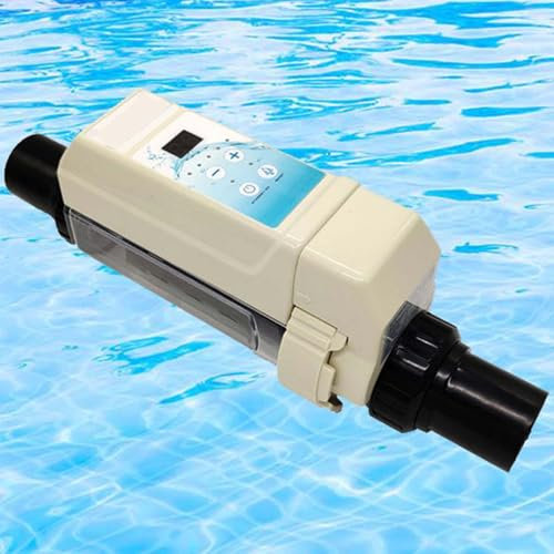 vnmudzeo ÉLectrolyseur De Chlore pour Piscines Hors Sol, Affichage NuméRique, éLectrolyseur, pour Tous Types d'eau,8g/h