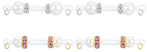 Funseedrr 2 Paires Faux Piercing Mamelon Anneaux Piercing Téton avec Perles Silicone Non Piercing