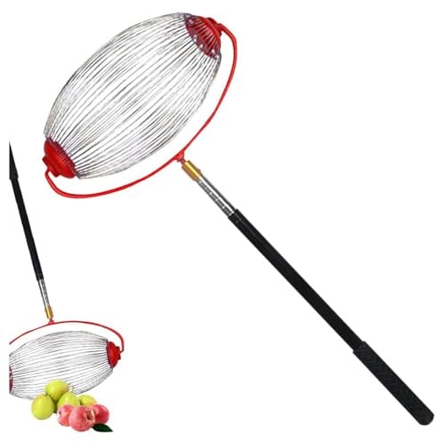 Nusssammler, Garten Nusssammler, Walnüsse Kastanien Erntemaschine, Kastanienrollensammler für den Außenbereich, Mit Teleskopgriff, Edelstahl Rolling, Robustes, Für Walnüsse, Pekannüsse, Golf (L)