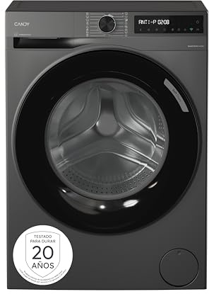 Candy ProWash 500 BR 49SBL8G-S, Lavadora 9 KG, 1400 RPM, Display Digital, Conectividad WIFI, 16 Ciclos, Motor Inverter, Inicio Diferido 24H, Bloqueo Infantil, Tambor 52,5cm, 72 DB, Antracita