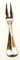 Forchetta - forchetta da tavola - acciaio inox - lucidato - lunghezza 15 cm, larghezza 1 cm