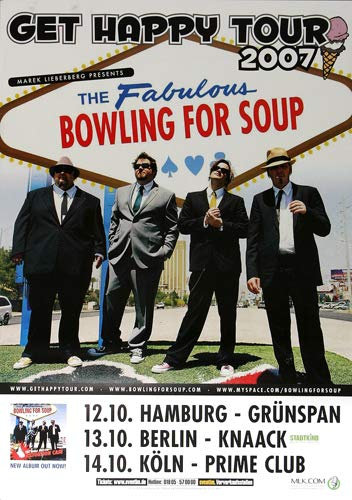 Bowling for Soup - Get Happy, Tour 2007 » Konzertplakat/Premium Poster | Live Konzert Veranstaltung | DIN A1 «