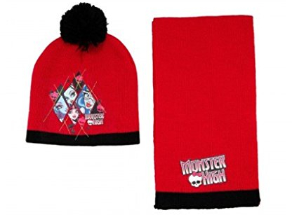 Monster High Winterset Mütze und Schal (pink)