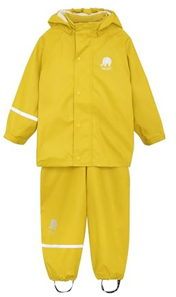 CeLaVi Baby - Jungen CeLaVi zweiteiliger Regenanzug in vielen Farben Regenjacke,,per pack Gelb (Gelb 324),(Herstellergröße:80)