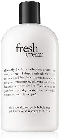Philosophy Fresh Cream Shampoo, Shower Gel & Bubble Bath For Unisex 16 oz Bath & Shower Gel