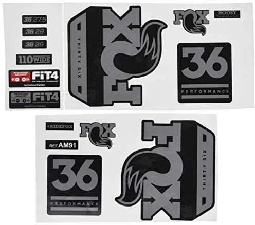 Ecoshirt Stickers Fork Fox 36 Performance Elite 2017 Am91 Aufkleber Decals Autocollants Adesivi Forcela Gabel Fourche, grau