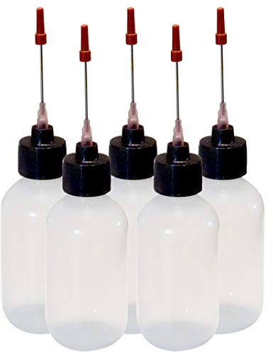 Liberty Products 5-2oz Plastic Squeeze Bottles 1.5 Stainless Applicators