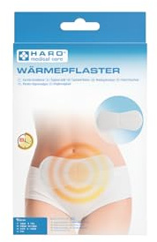 Haro medical care Wärme-Pflaster Bauch 22 x 9,5 cm 1 Stück, ideal für den unteren Bauchbereich, wirksame Linderung bei Muskel-Regelschmerzen, steifen Gelenken, Zerrungen, Verstauchungen, 8 h Wärme