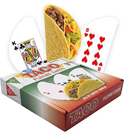 Gama Go Taco-Shaped Playing Cards | 52 Card Deck + 2 Jokers