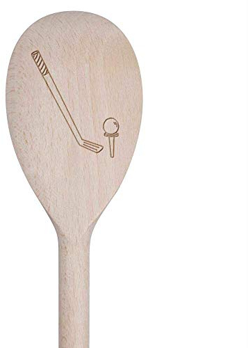 30cm 'Golf Club & Ball' Wooden Cooking Spoon (SO00006837)