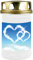 HS Candle Grabkerze Grablicht (Herz Wolke) - ca 48h / 2 Tage Brenndauer je Kerze (14,5cm, Ø 7cm) - versch. Designs