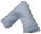 LifeStyle Comfort Ltd LSC Schwangerschafts-V-Kissen mit Polycotton-Kissen bieten Unterstützung während der Schwangerschaft, Stillzeit und für orthopädische V-förmige Kissen bietet Unterstützung für Kopf, Nacken und Rücken (grau)